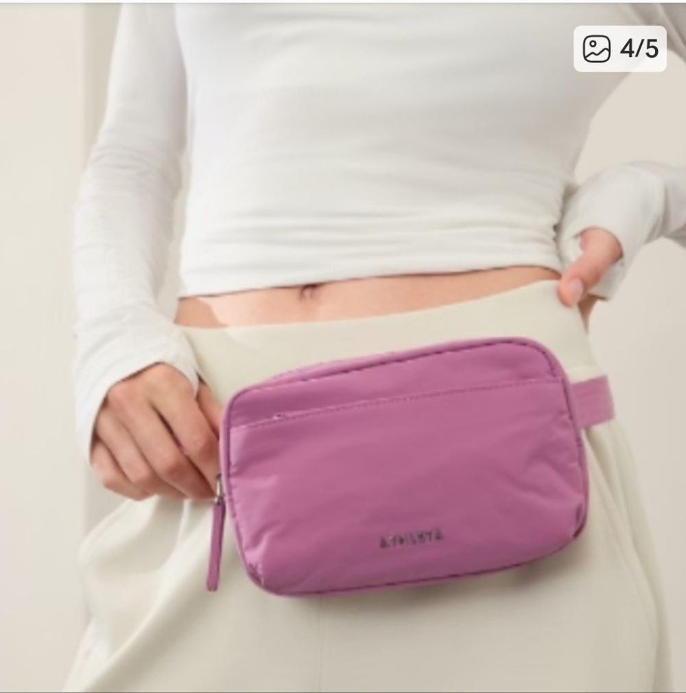 #230. NWT Atheta All About Crossbody Belt Bag In Mimosa Pink Or Chia Pink - Picture 4 of 11
